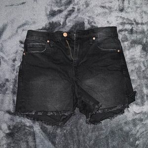 Black Denim Shorts